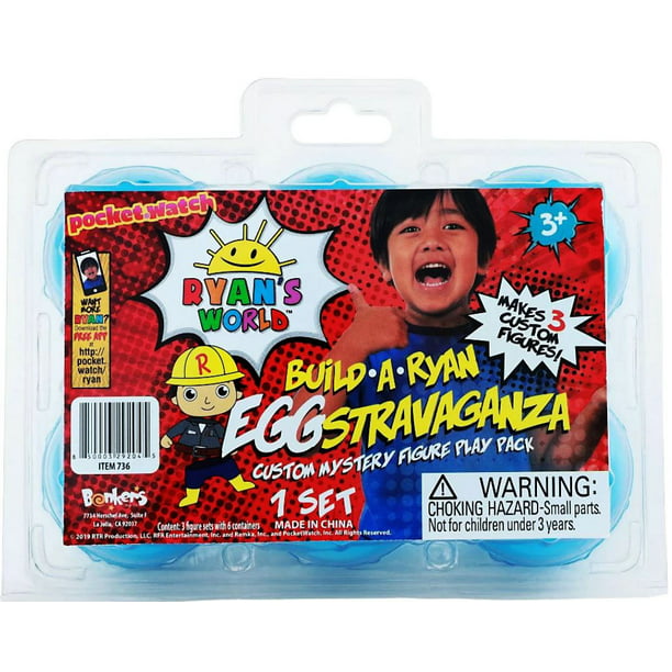 6 X Mystery Egg 3 Figure Play Set for sale online Ryan's World Build a Ryan Eggstravaganza 